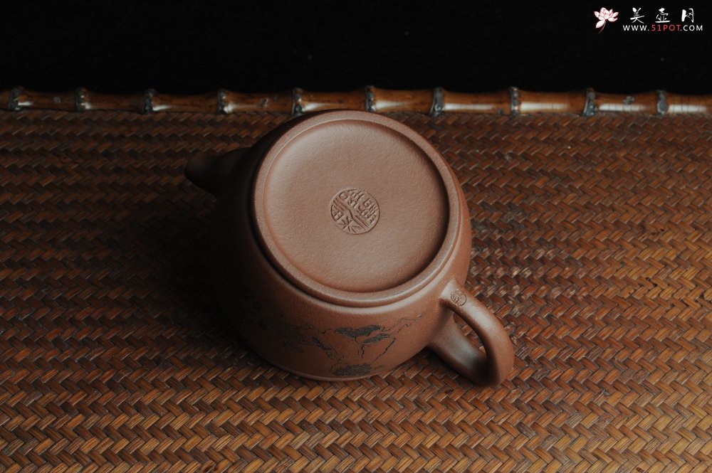 紫砂壶图片：美壶特惠 优质紫泥汉瓦 陈俊儒精心装饰 唯吾德馨 - 美壶网