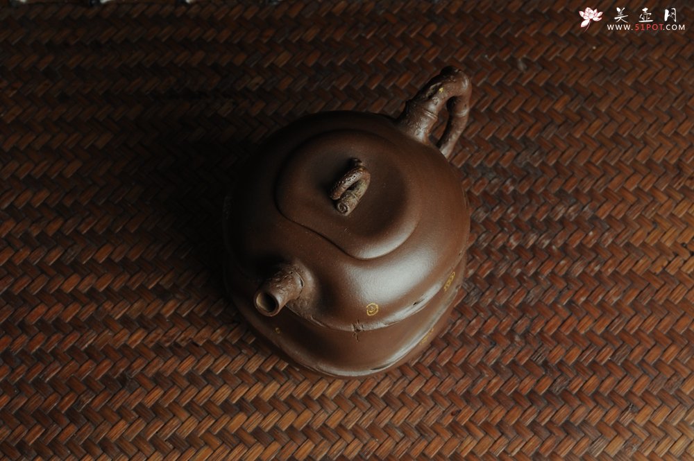 紫砂壶图片：口盖有难度 别具心意 清趣逸品~ 原创全手斑竹 - 美壶网