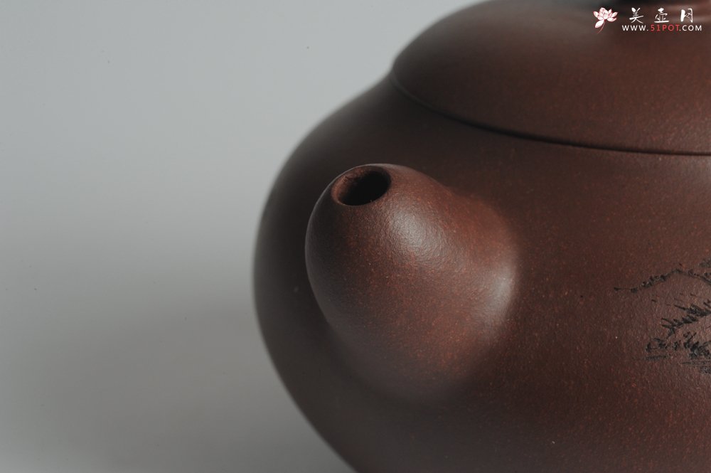 紫砂壶图片：美壶特惠 做工精致山水道洪圆珠 饱满漂亮 出水暴爽  - 美壶网