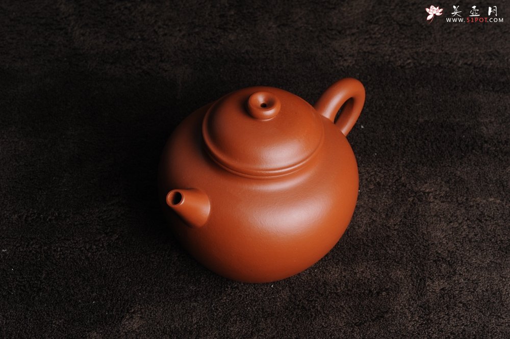 紫砂壶图片：美壶特惠 非铁红色素泥 优质朱泥大彬圈钮 - 美壶网