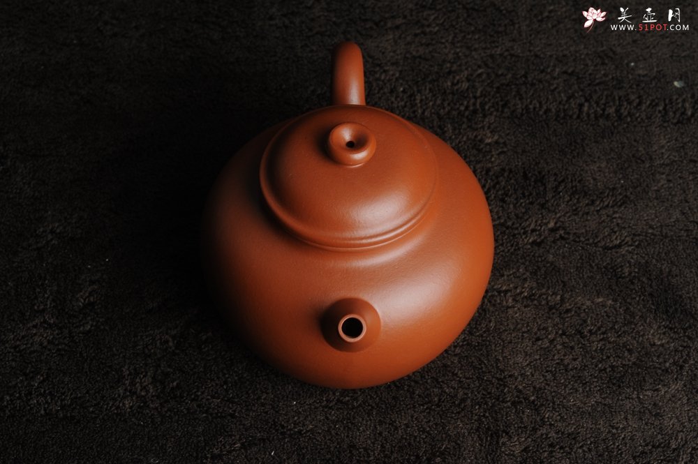 紫砂壶图片：美壶特惠 非铁红色素泥 优质朱泥大彬圈钮 - 美壶网