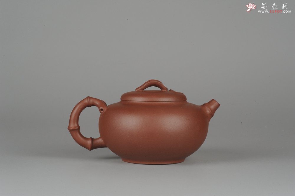紫砂壶图片：美壶特惠秀竹 贴叶精湛 - 美壶网