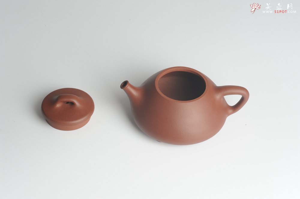 紫砂壶图片：美壶特惠 优质紫泥心舟石瓢 - 美壶网