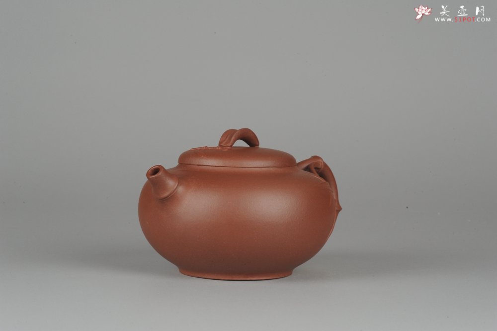 紫砂壶图片：美壶特惠秀竹 贴叶精湛 - 美壶网