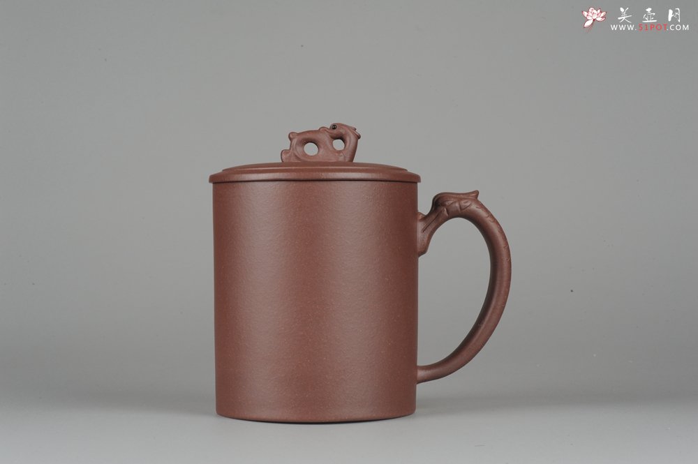 紫砂壶图片：美杯年底特惠 优质紫泥龙行天下盖杯 - 美壶网