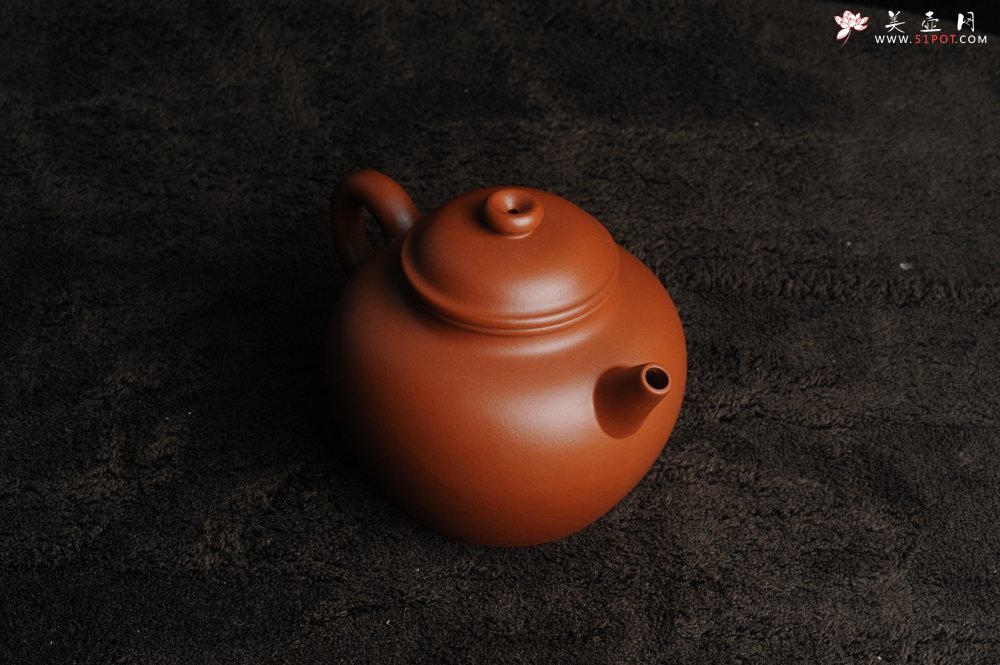 紫砂壶图片：美壶特惠 非铁红色素泥 优质朱泥大彬圈钮 - 美壶网