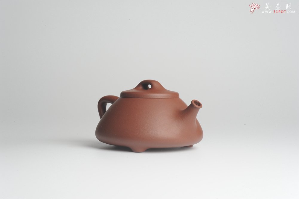 紫砂壶图片：美壶特惠 优质紫泥心舟石瓢 - 美壶网