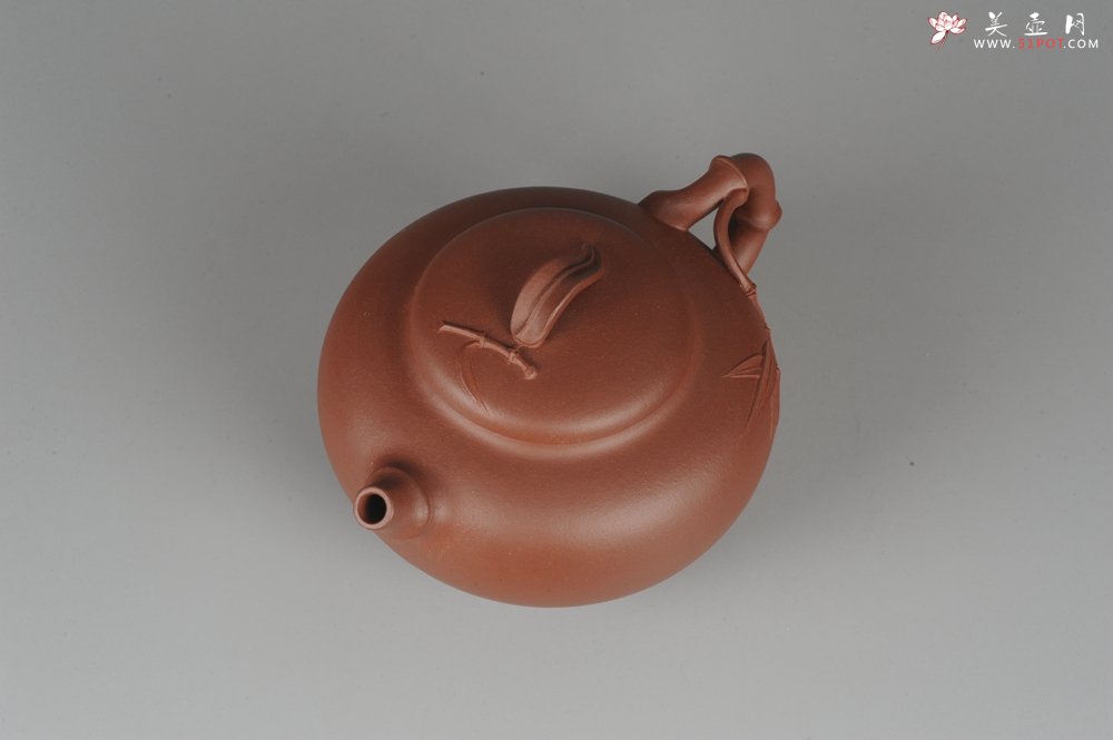 紫砂壶图片：美壶特惠秀竹 贴叶精湛 - 美壶网