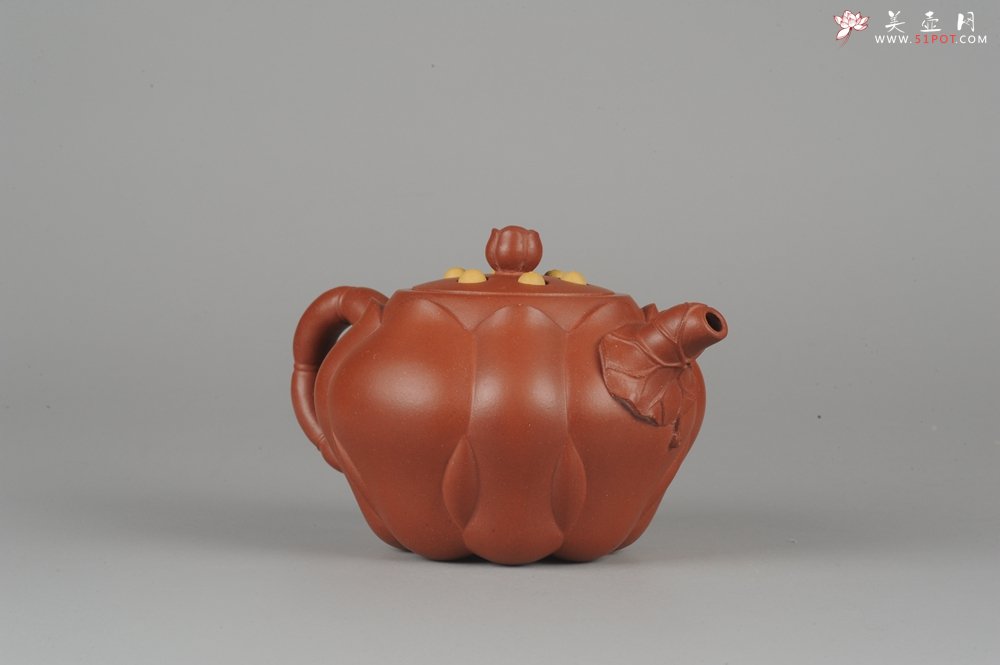 紫砂壶图片：美壶年底特惠 老清水泥秀美莲子壶 - 美壶网