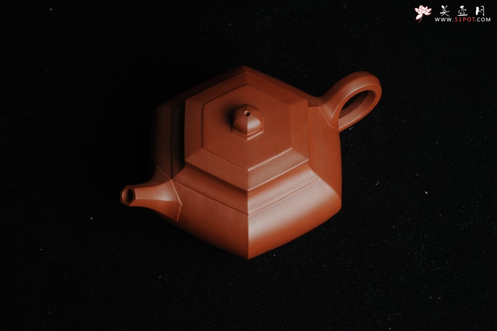 紫砂壶图片：用心之作 优质朱泥全手工大彬六方 工料超好 - 美壶网
