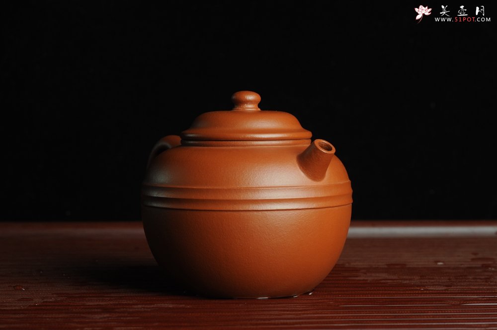 紫砂壶图片：美壶特惠 优质朱泥线玉圆壶 做工精致 仅此一只 - 美壶网