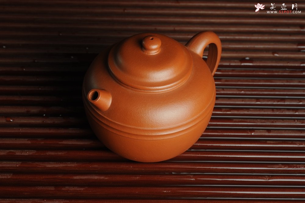 紫砂壶图片：美壶特惠 优质朱泥线玉圆壶 做工精致 仅此一只 - 美壶网