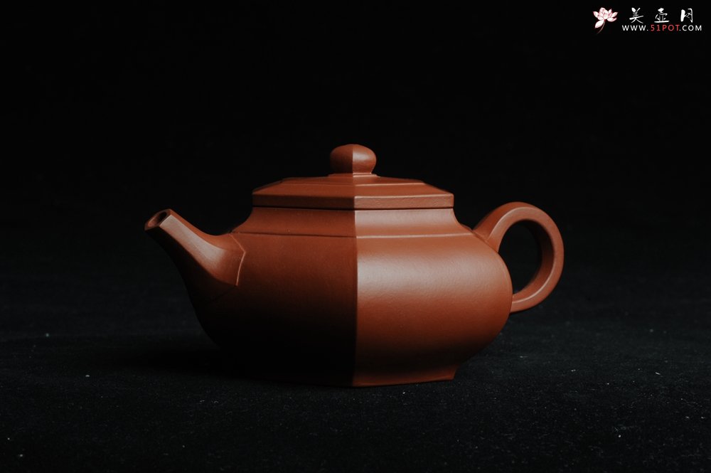 紫砂壶图片：用心之作 优质朱泥全手工大彬六方 工料超好 - 美壶网