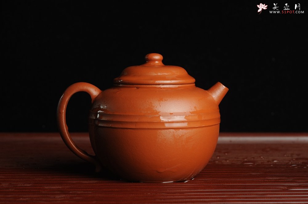 紫砂壶图片：美壶特惠 优质朱泥线玉圆壶 做工精致 仅此一只 - 美壶网