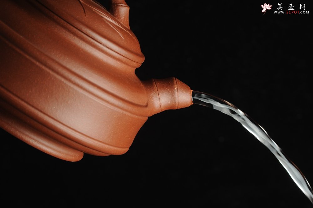 紫砂壶图片：美壶特惠 优质紫泥双线竹鼓 - 美壶网