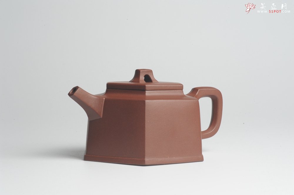 紫砂壶图片：美壶特惠 优质底曹青全手工六方井栏 - 美壶网