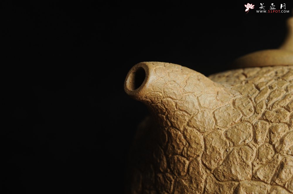 紫砂壶图片：美壶特惠 优质黄金段全手工龚春 供春 异型盖 难度大 肌理丰富 - 美壶网