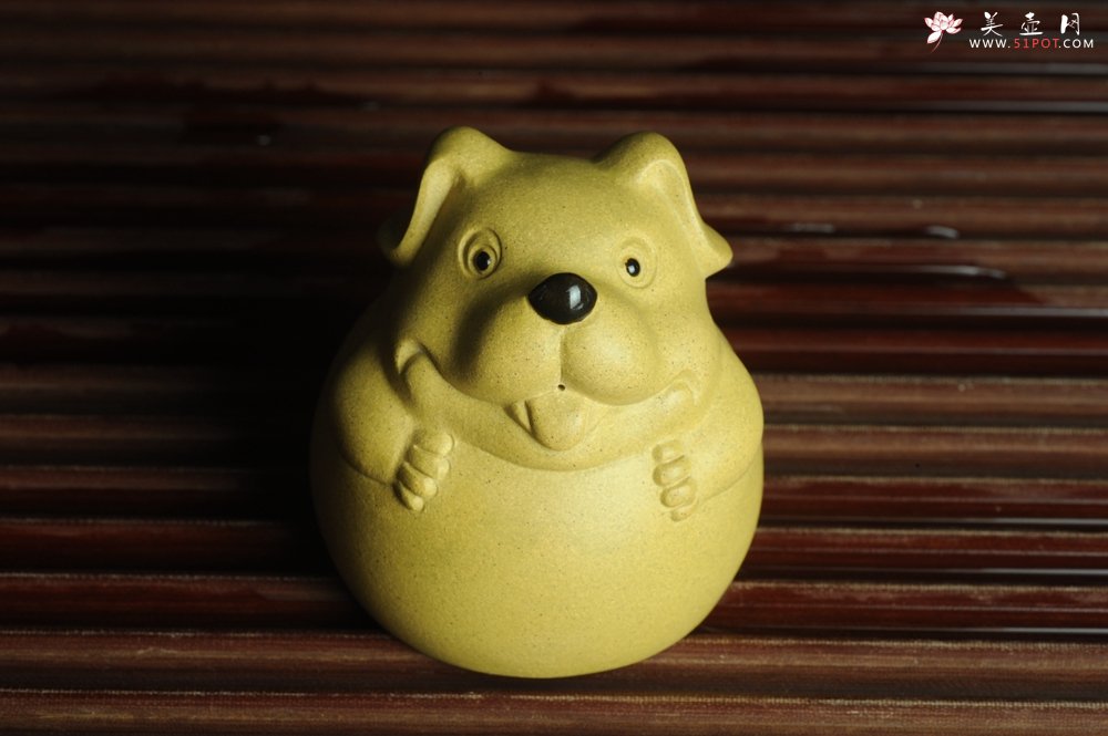 紫砂壶图片：美宠特惠 做工精细茶宠 生动传神~~坐地生财 - 美壶网