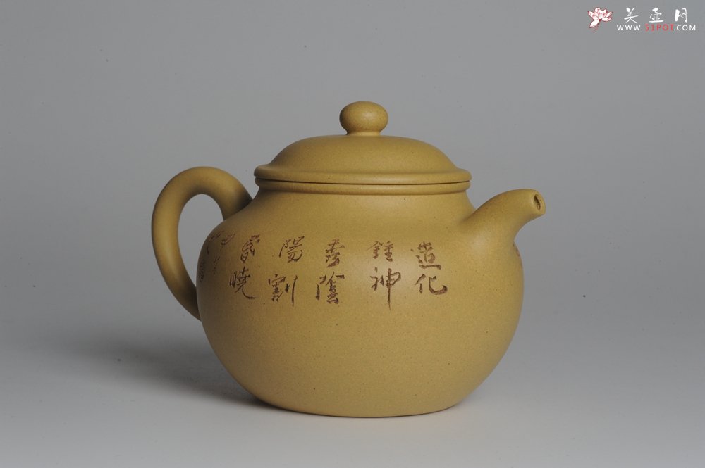 紫砂壶图片：美壶特惠 灰常好的本山段精工山水莲子壶 端庄秀雅 造化钟神秀 阴阳割昏晓 - 美壶网