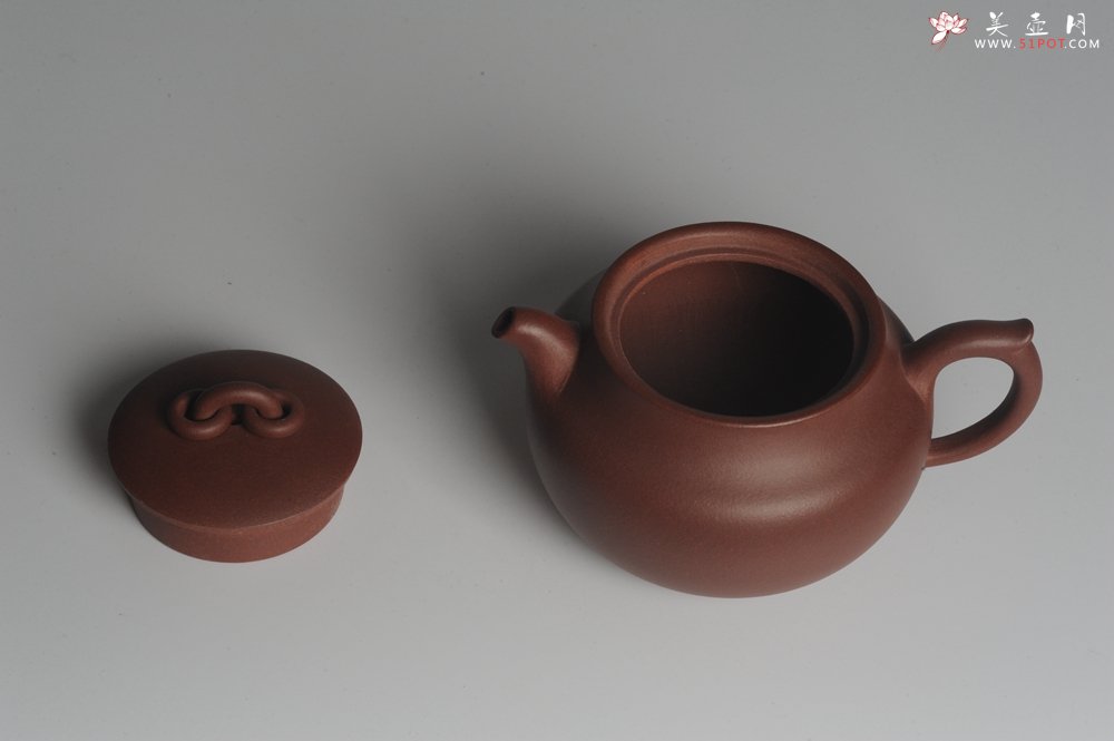 紫砂壶图片：美壶特惠 精工双圈钮壶 卡盖难度大 端庄秀雅 茶人醉爱 - 美壶网