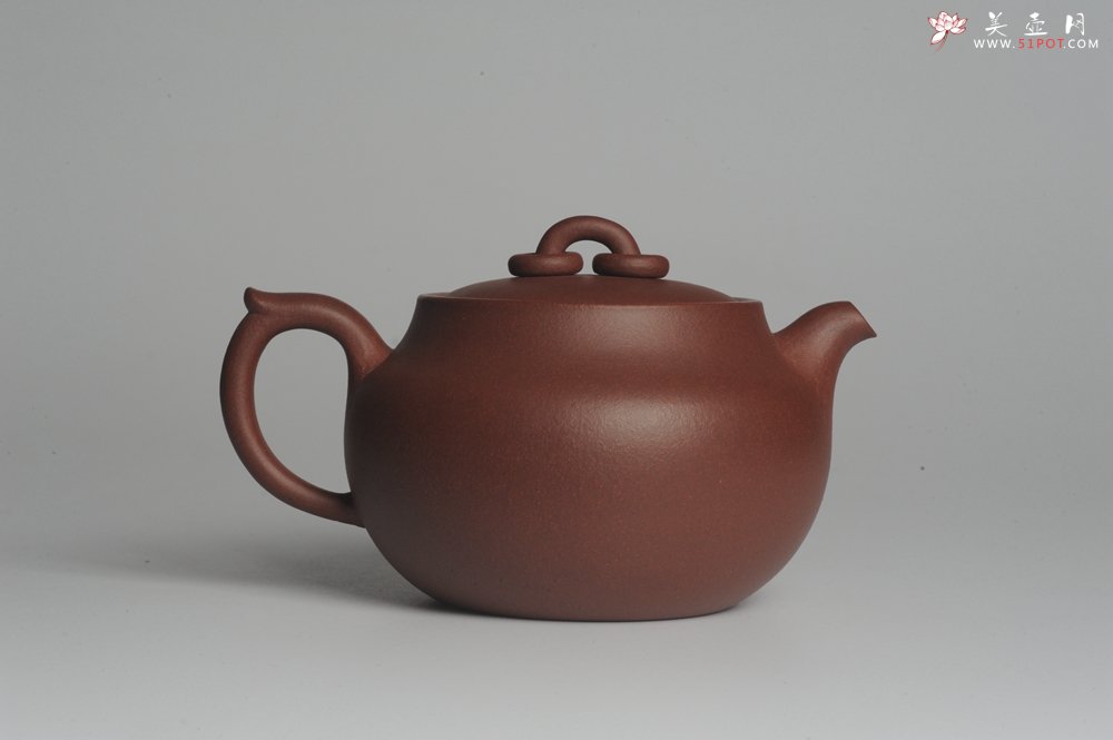 紫砂壶图片：美壶特惠 精工双圈钮壶 卡盖难度大 端庄秀雅 茶人醉爱 - 美壶网