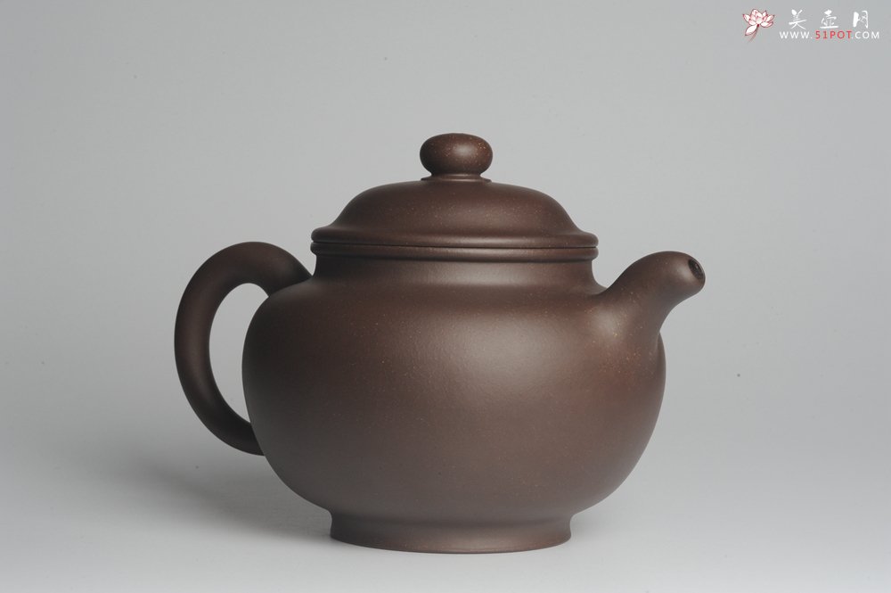 紫砂壶图片：美壶特惠 精致老紫泥大品掇只 茶人醉爱 - 美壶网
