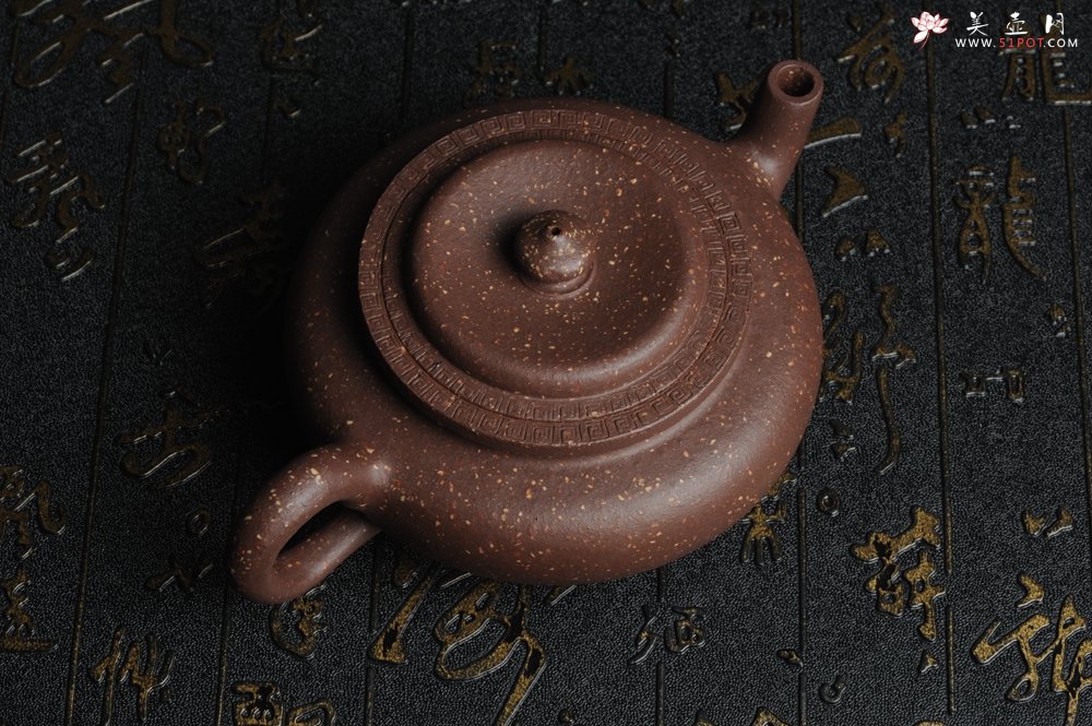 紫砂壶图片：美壶特惠 油润五彩紫泥精致矮莲灯  - 美壶网