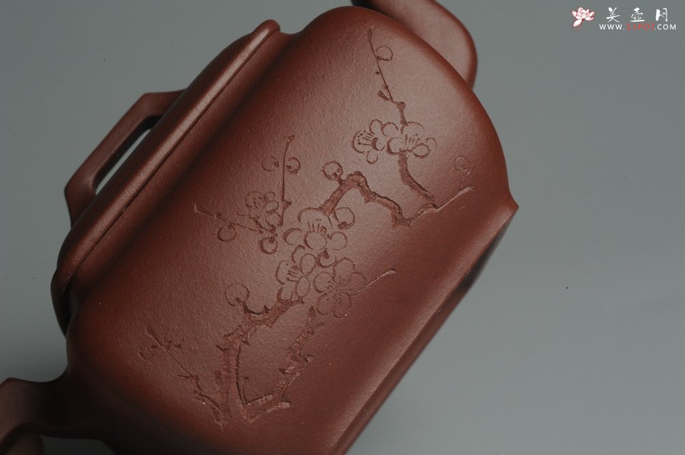 紫砂壶图片：美壶特惠 精品无欲则刚四方方樽 陈俊儒精心装饰 - 美壶网