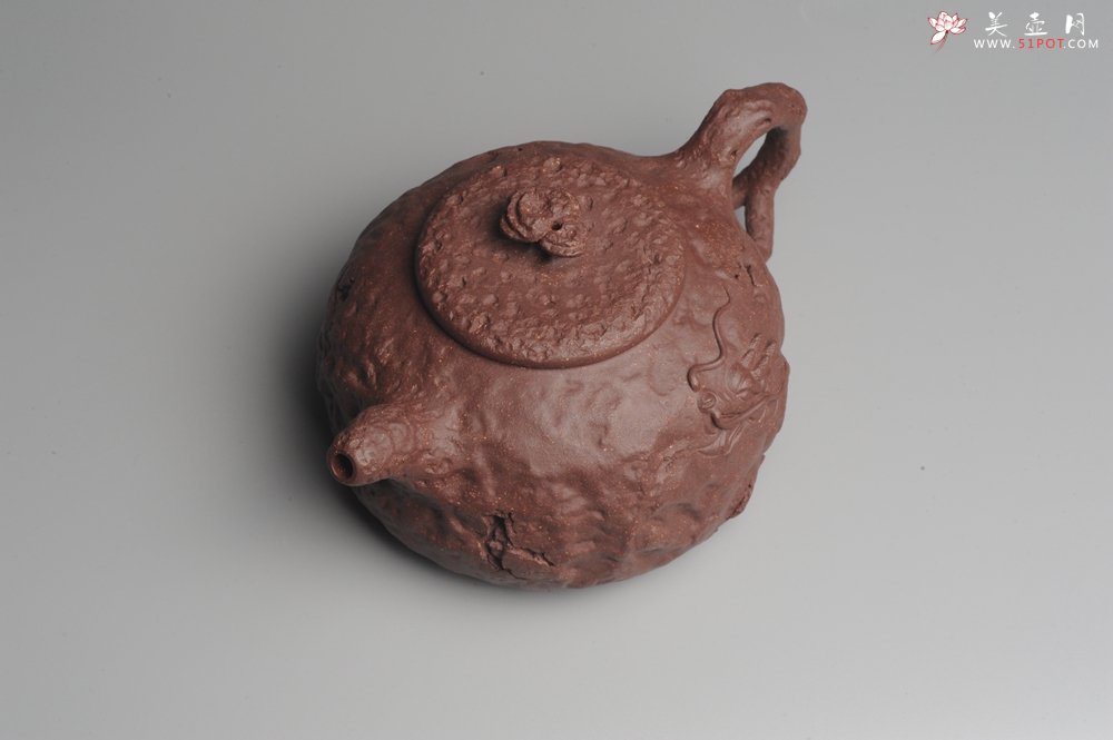 紫砂壶图片：美壶特惠 全手工薄胎游龙灵芝供春 龚春 做工精致 单色更显功力 - 美壶网