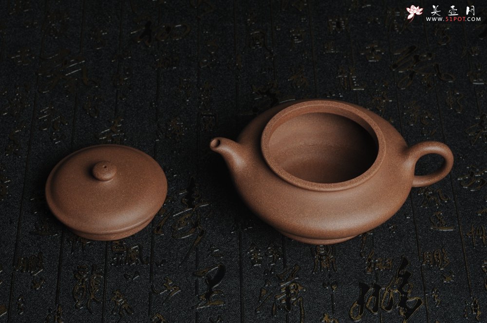 紫砂壶图片：美壶特惠 老段泥虚扁 做工精致 茶人醉爱 - 美壶网