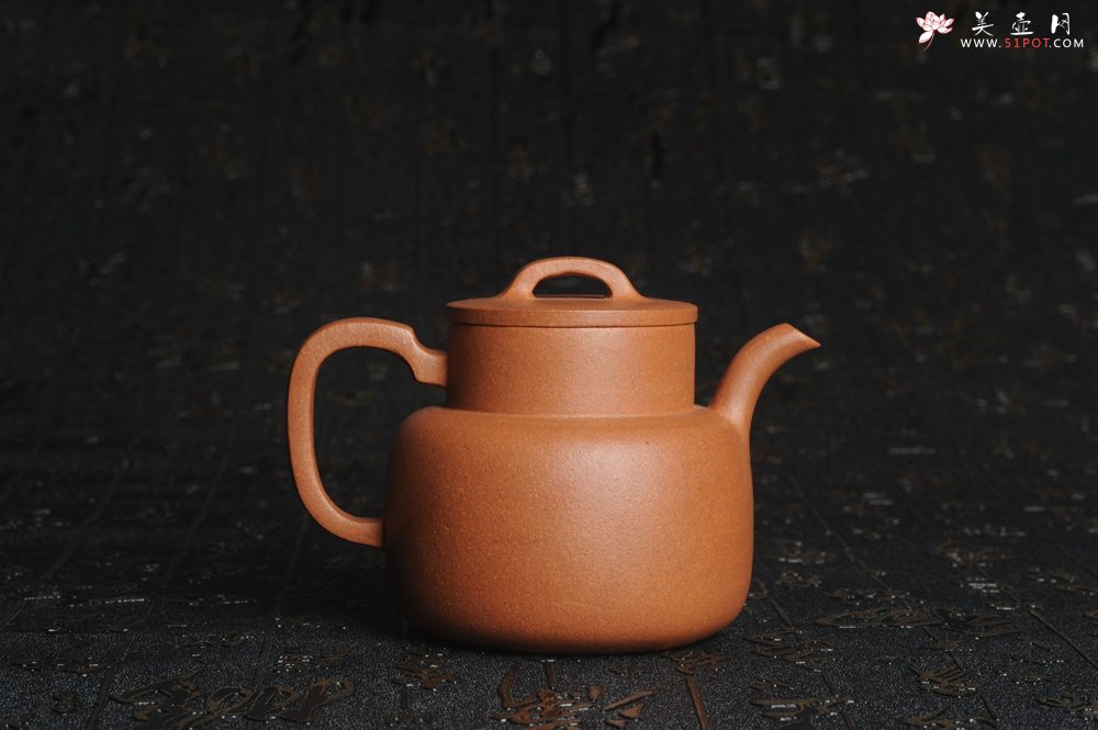 紫砂壶图片：美壶特惠 灰常油润优质黄降坡泥瓦当壶 文气小巧精致 实用 茶人醉爱 - 美壶网