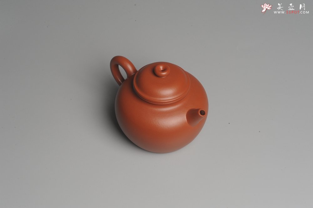 紫砂壶图片：美壶特惠 非铁红色素泥 优质朱泥大彬圈钮 - 美壶网