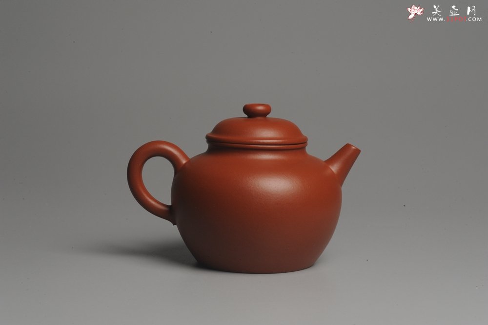紫砂壶图片：美壶特惠 非铁红色素泥 优质朱泥大彬圈钮 - 美壶网