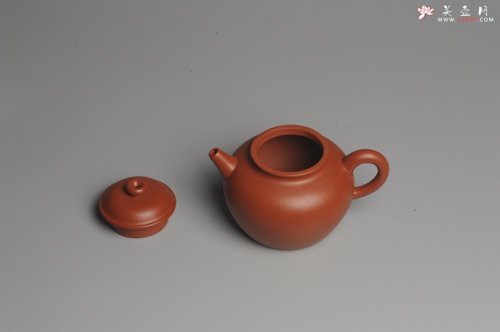 紫砂壶图片：美壶特惠 非铁红色素泥 优质朱泥大彬圈钮 - 美壶网