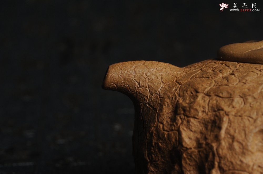 紫砂壶图片：美壶特惠 进步明显优质黄金段全手工供春壶 异型盖 难度大 肌理丰富 - 美壶网