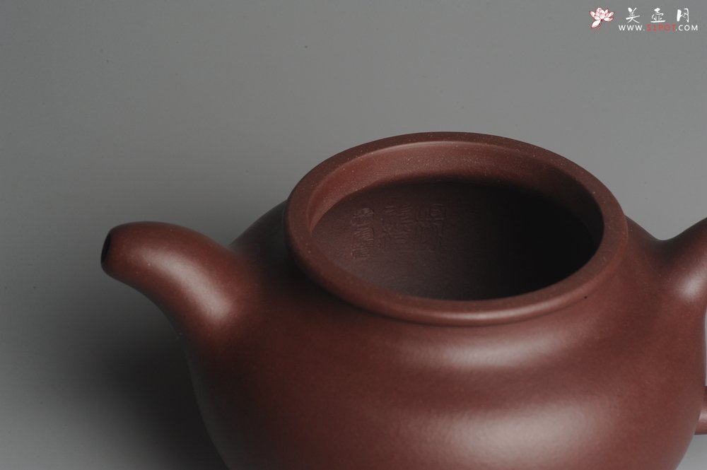 紫砂壶图片：实力派杨欣橙老师全手工紫茄泥大亨掇只 深得其味 泥料灰常油润 - 美壶网