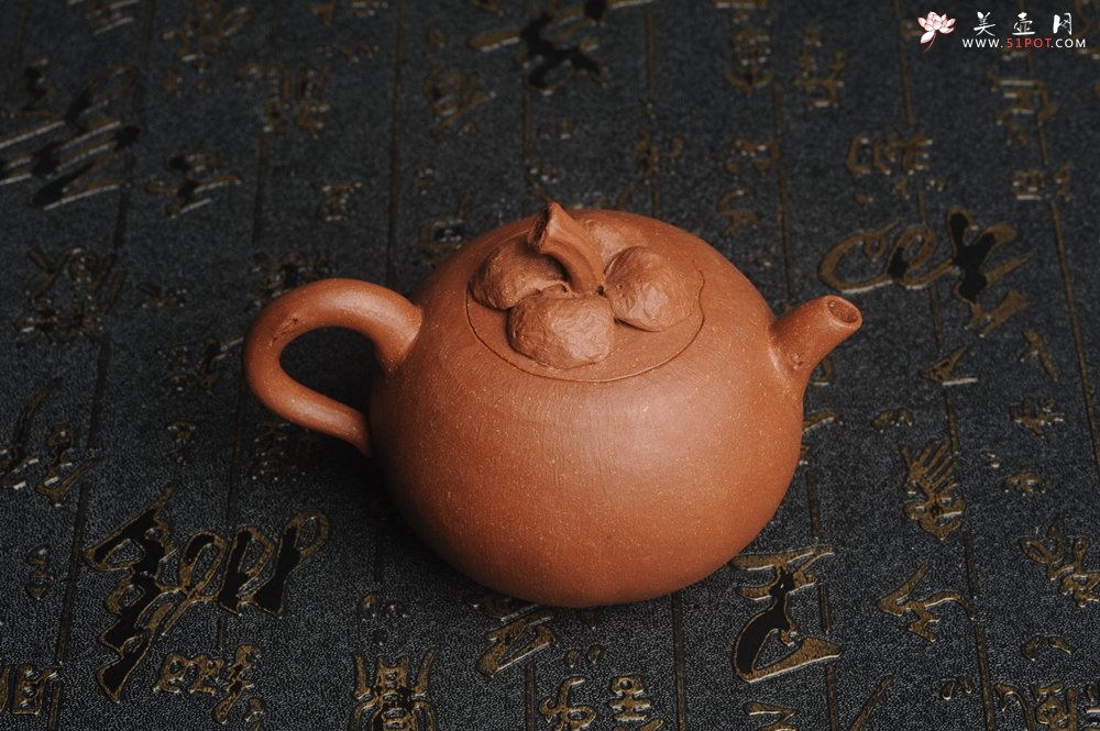 紫砂壶图片：美壶特惠 精致卡盖全手工油润降坡泥仿生小花货 山竹 - 美壶网