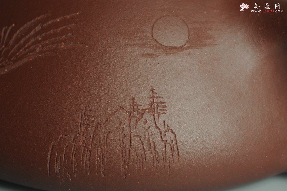 紫砂壶图片：美壶特惠 原矿红拼泥精致做工纳瓢 石瓢 大展鸿图 养后特油润 茶人醉爱 - 美壶网