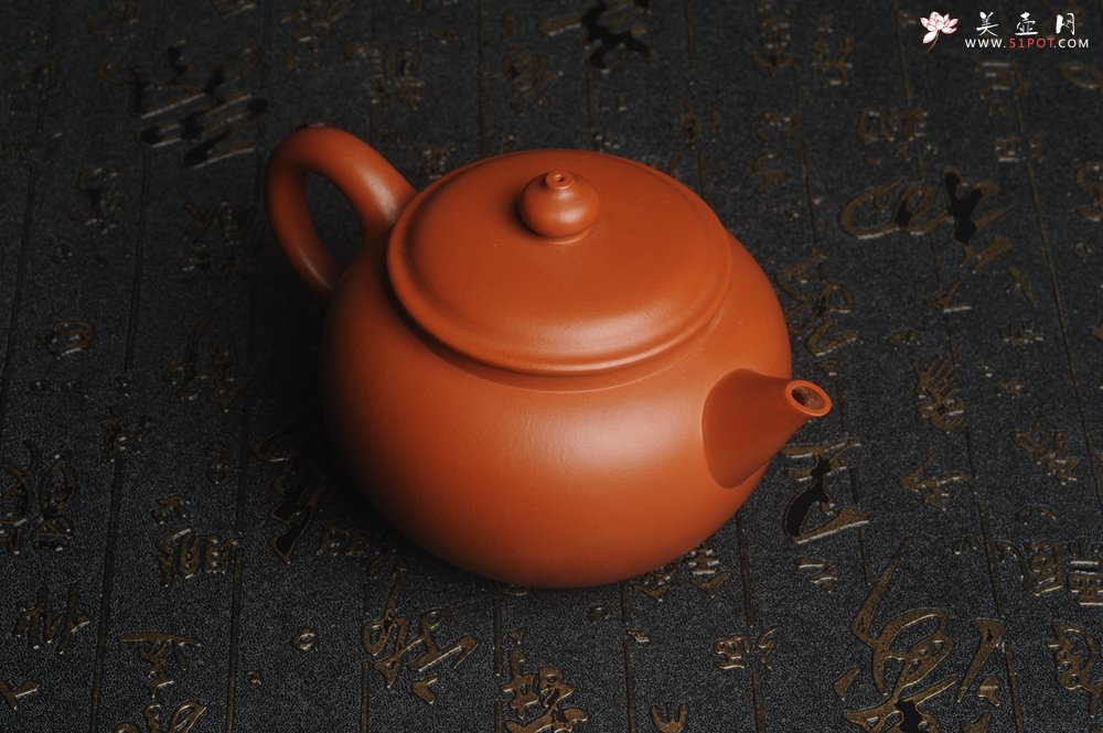 紫砂壶图片：美壶特惠 完美品 超精工朱泥大亨水平壶 茶人醉爱 - 美壶网