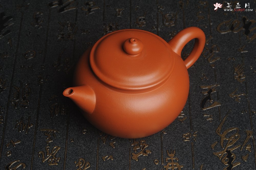 紫砂壶图片：美壶特惠 完美品 超精工朱泥大亨水平壶 茶人醉爱 - 美壶网