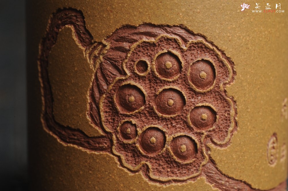 紫砂壶图片：美杯特惠 精品好泥好工好刻雅致厚实品茗杯 缸杯 莲蓬禅心杯 - 美壶网