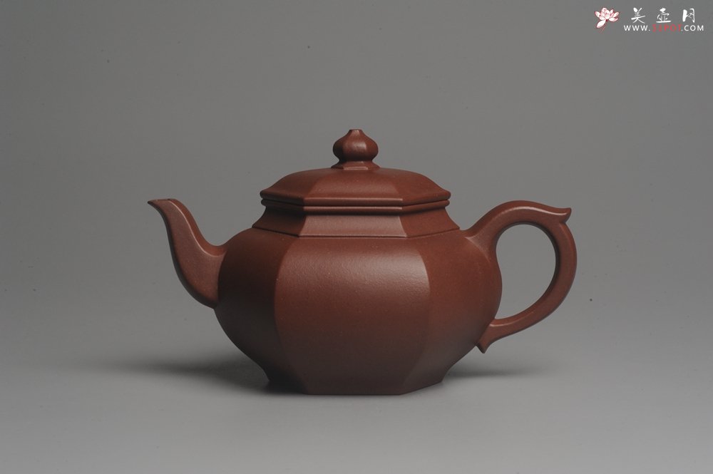 紫砂壶图片：实力派张海艳全手工小品笑樱壶 做工灰常精致 线面挺括 - 美壶网