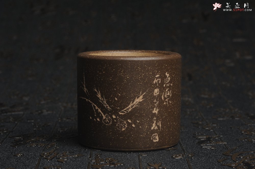 紫砂壶图片：美杯特惠 精品好泥好工好刻雅致厚实品茗杯 缸杯 鱼乐杯 - 美壶网