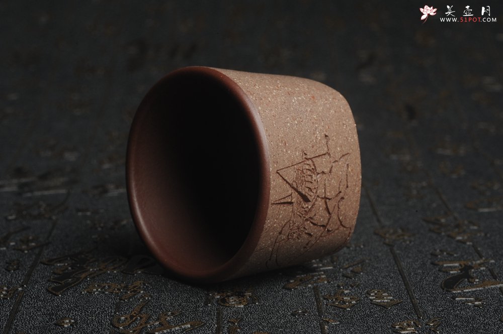 紫砂壶图片：美杯中秋特惠 精品好泥好工好刻雅致厚实 清趣品茗杯 主人杯 自用送礼佳品 - 美壶网