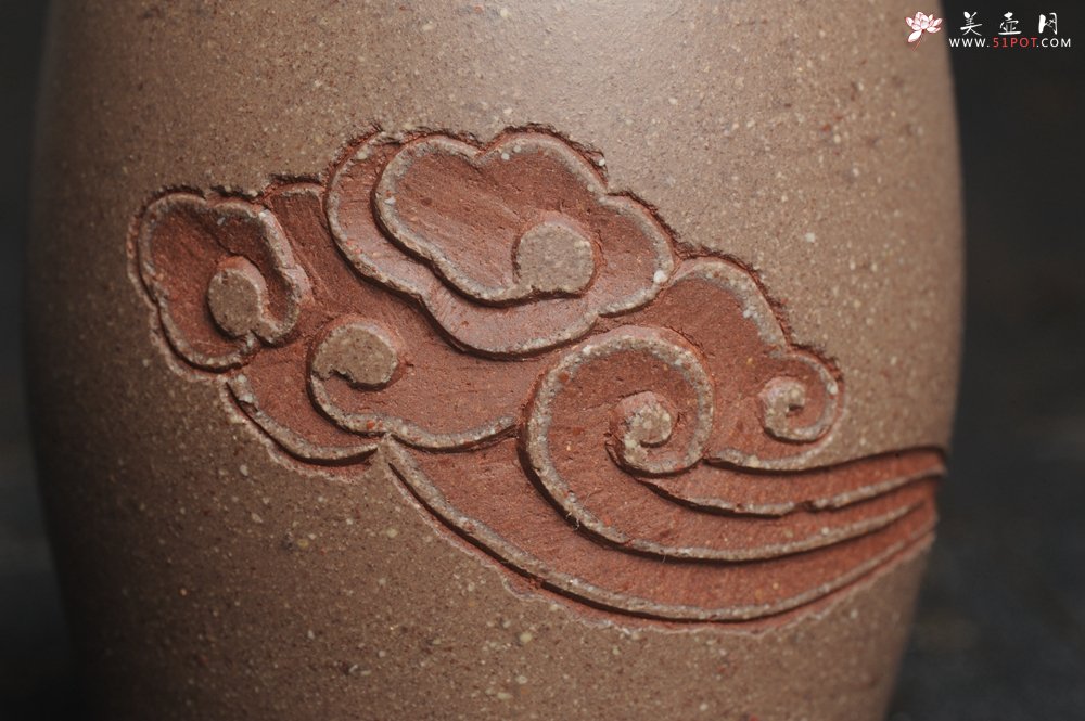 紫砂壶图片：美杯中秋特惠 精品好泥好工好刻雅致特厚实 祥云品茗杯 主人杯 自用送礼佳品 - 美壶网