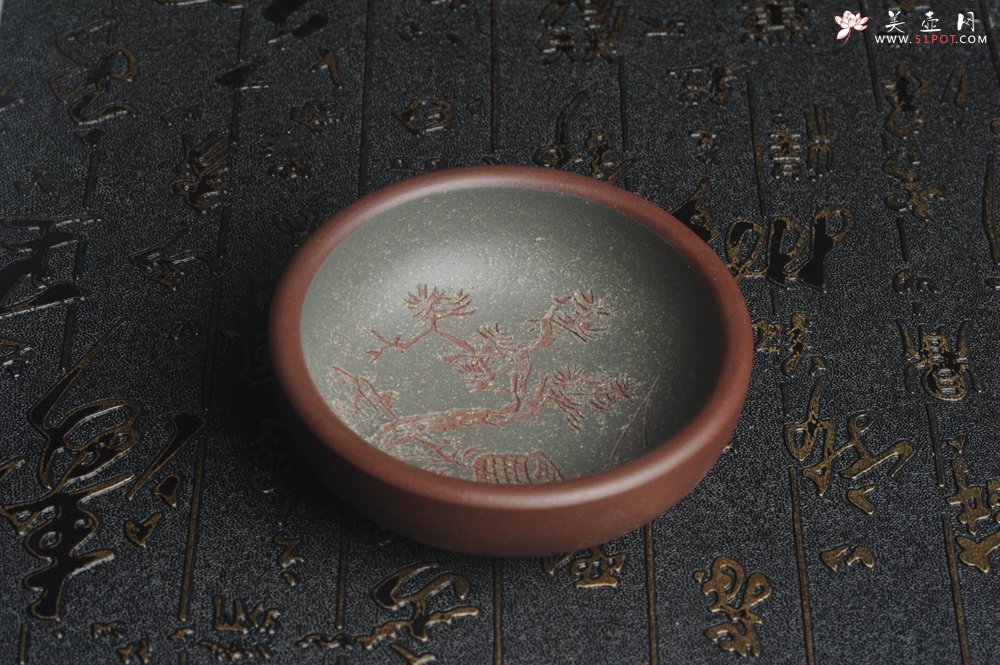 紫砂壶图片：美杯国庆特惠 精品好泥好工好刻雅致厚实品茗杯 主人杯 一套三只 送礼佳品 - 美壶网