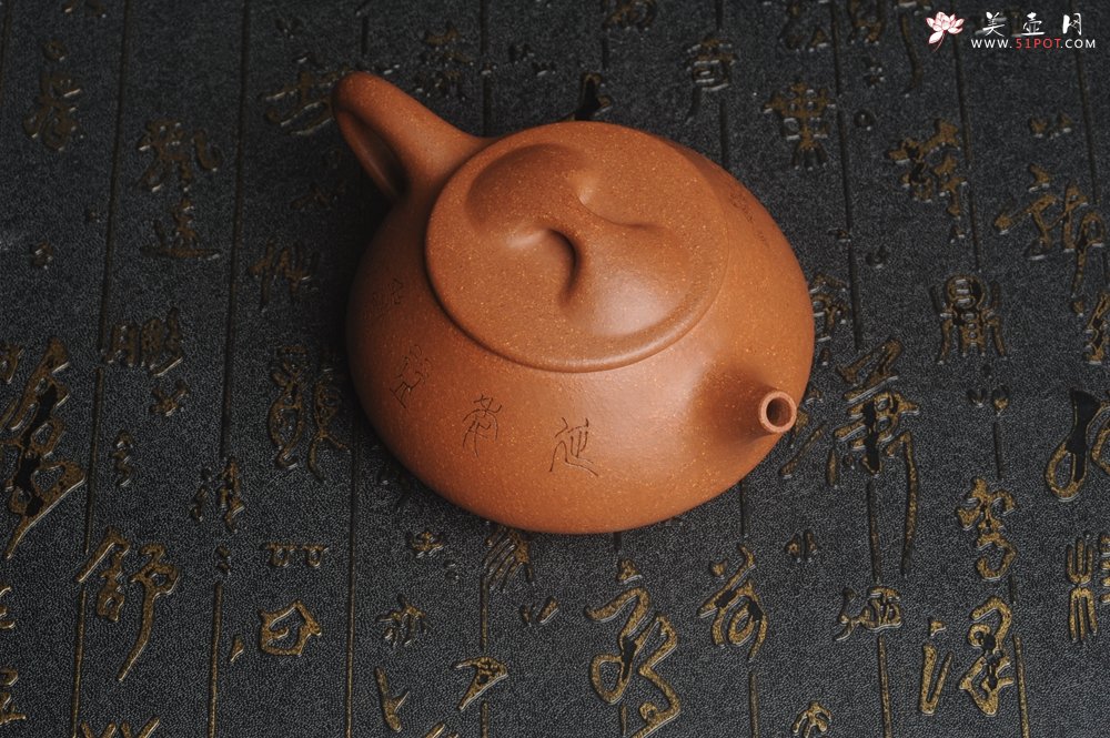 紫砂壶图片：潜力股周小培全手工演绎精品五彩段泥景舟石瓢 清茗堂助工文气装饰君子不老松 延年益寿 - 美壶网