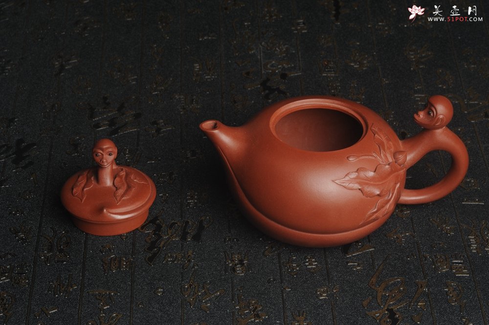 紫砂壶图片：美壶特惠 原矿红清水泥 精致辈辈封侯套壶 单杯56cc 送礼自用佳品 茶人醉爱 - 美壶网