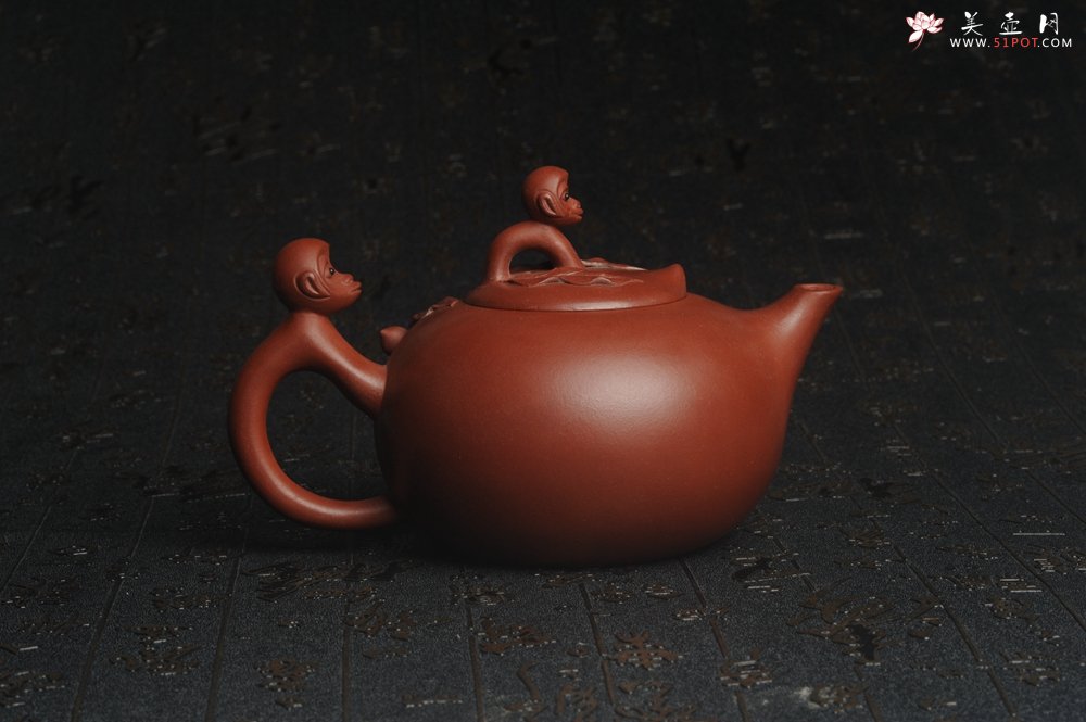 紫砂壶图片：美壶特惠 原矿红清水泥 精致辈辈封侯套壶 单杯56cc 送礼自用佳品 茶人醉爱 - 美壶网