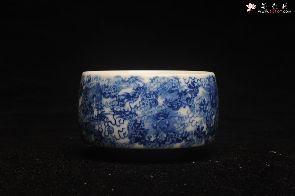 紫砂壶图片：美杯特惠 景德镇主人杯压手杯 釉下彩青花杯 九龙杯 超漂亮 - 美壶网